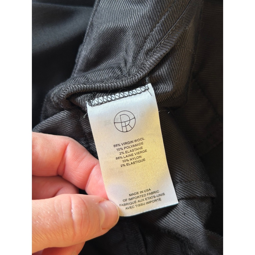 The Row Pants Wool Blend Skinny Slim Leg Tailored Black Size 4 - Picture 7 of 11